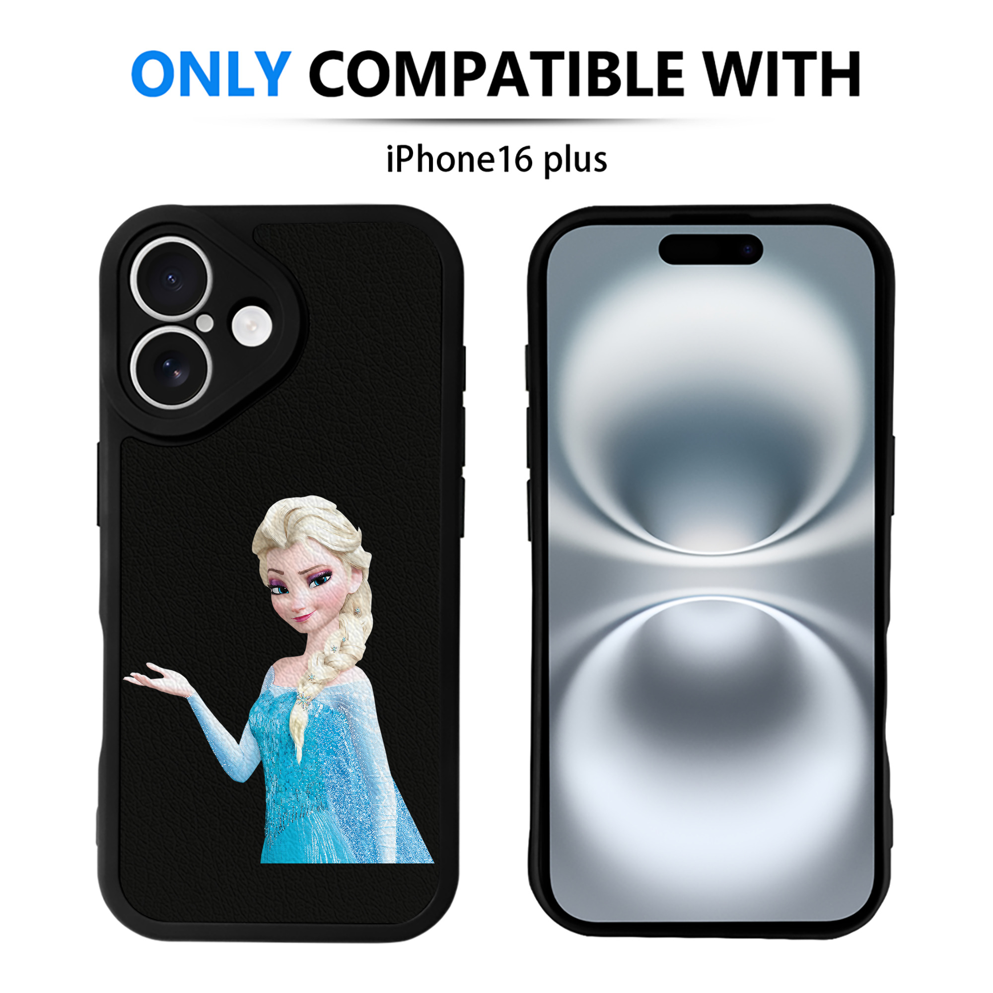 （画像用） アナと雪の女王 アンナ エルサ Frozen Anna Elsa 【iPhone 16シリーズ対応】シリコンスマホケース（レザー調） 材質：シリコン